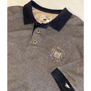 VTG US Navy Naval Academy Embroidered Crest Cutter & Buck Golf Polo Mens Large‎